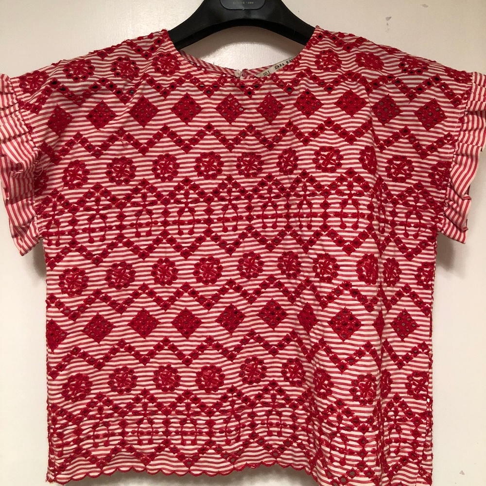 southwestern cropped shirt